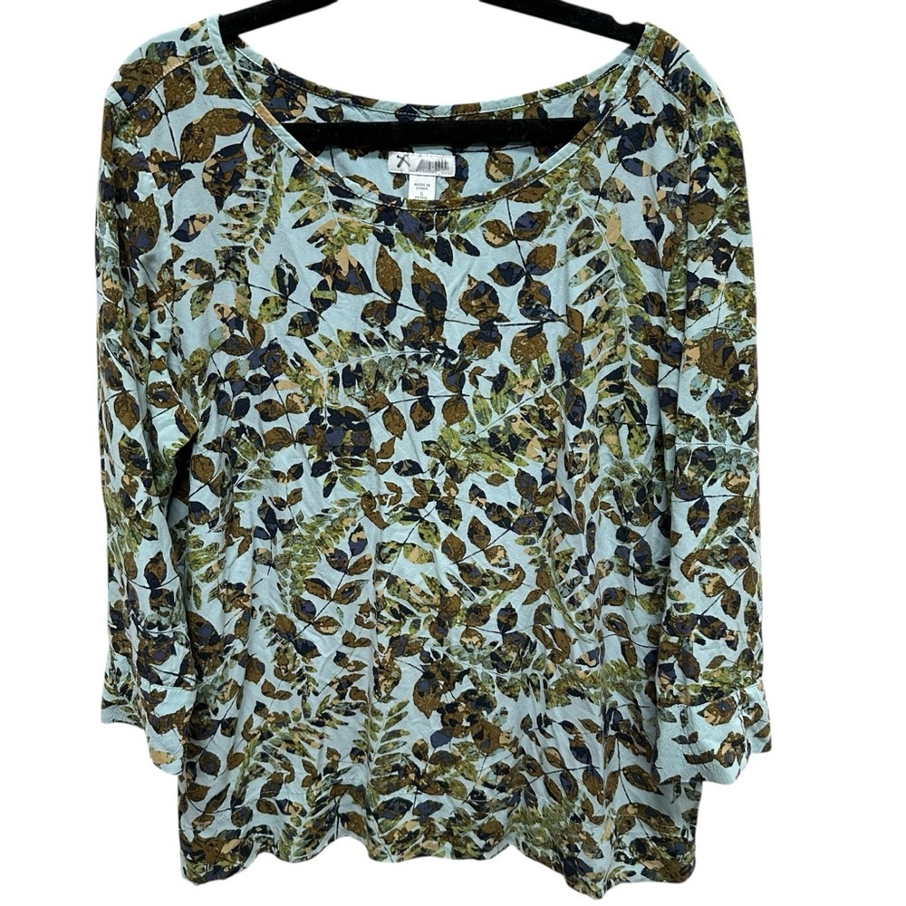 J.Jill women’s floral top button down back size small petite